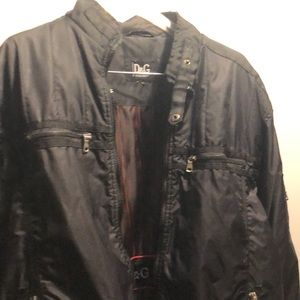 D&G Black Men's Lightweight Zip Front Jacket